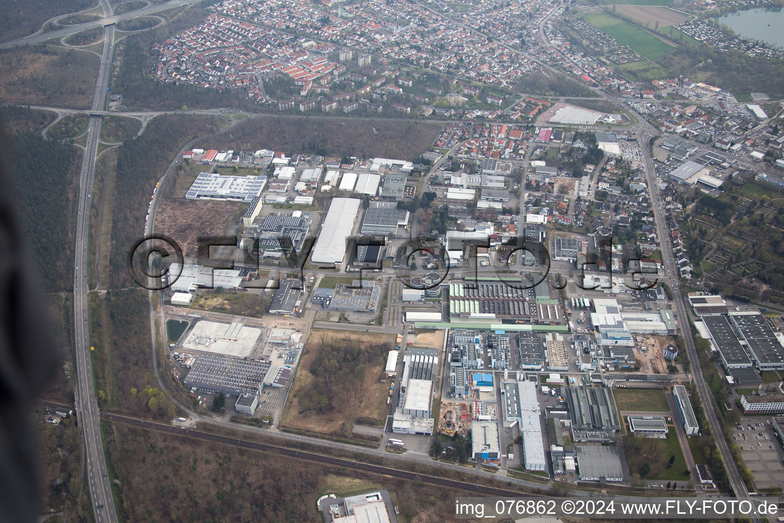 Vue oblique de Speyer dans le département Rhénanie-Palatinat, Allemagne