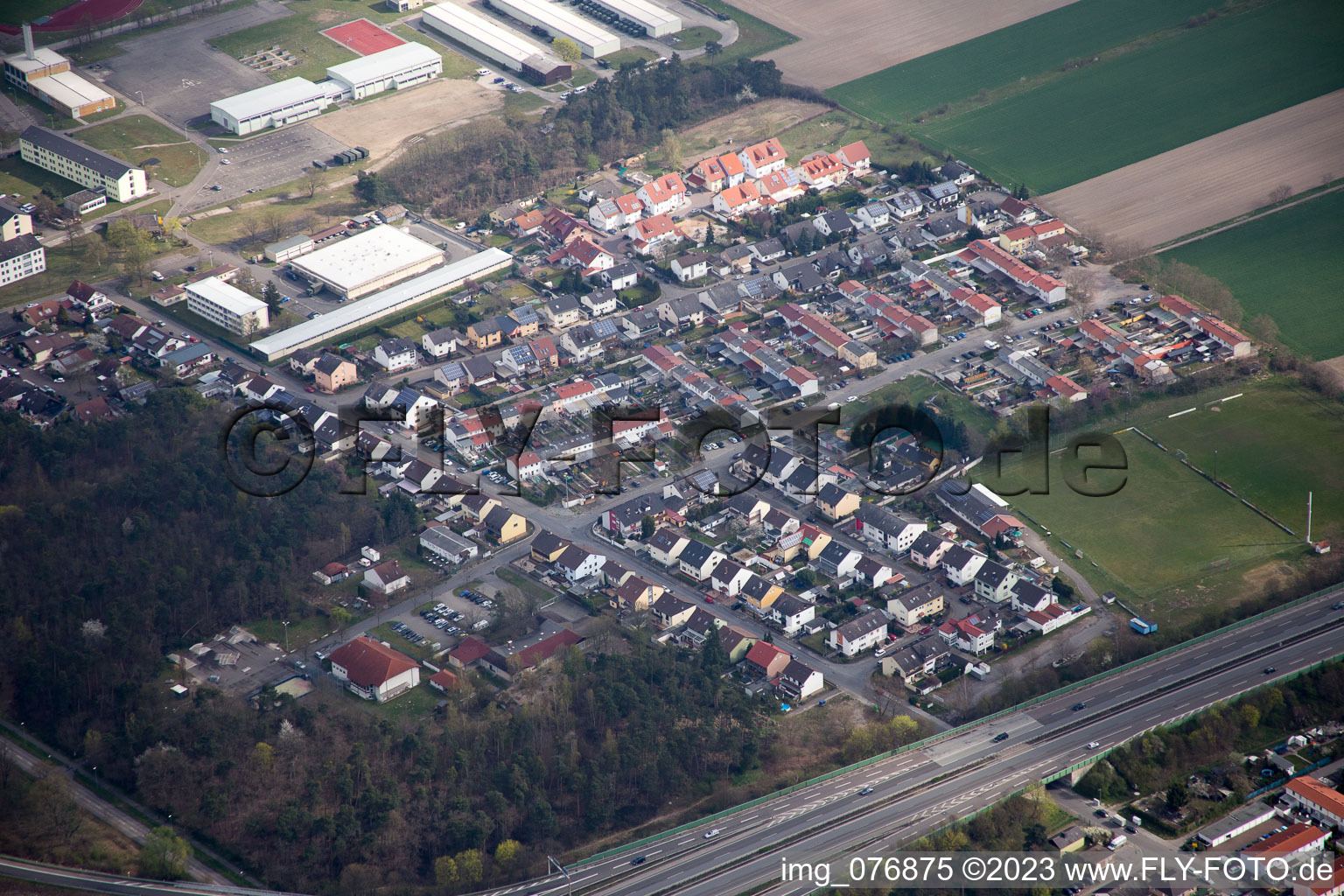 Vue aérienne de N à Speyer dans le département Rhénanie-Palatinat, Allemagne