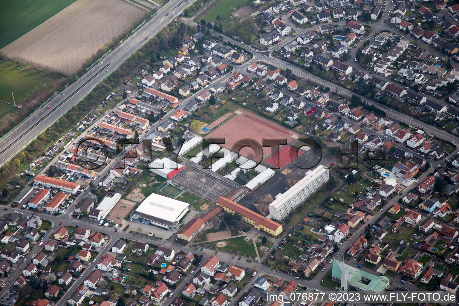 Vue aérienne de N à Speyer dans le département Rhénanie-Palatinat, Allemagne