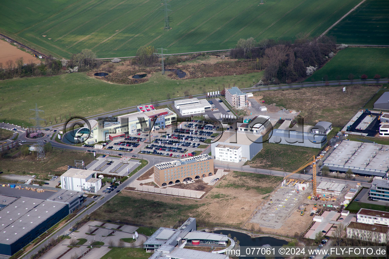 Vue oblique de Bensheim dans le département Hesse, Allemagne