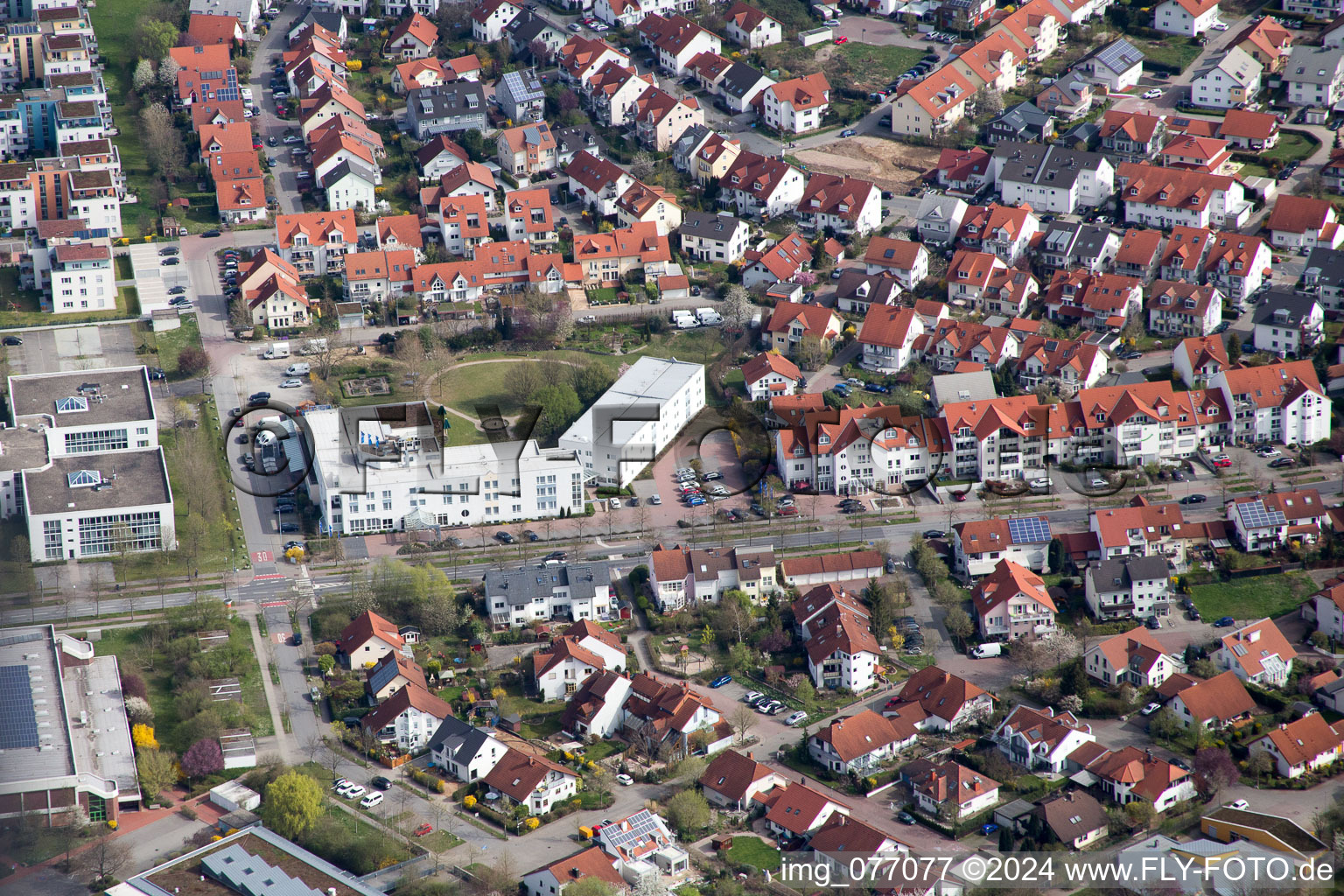 Bensheim dans le département Hesse, Allemagne vue du ciel