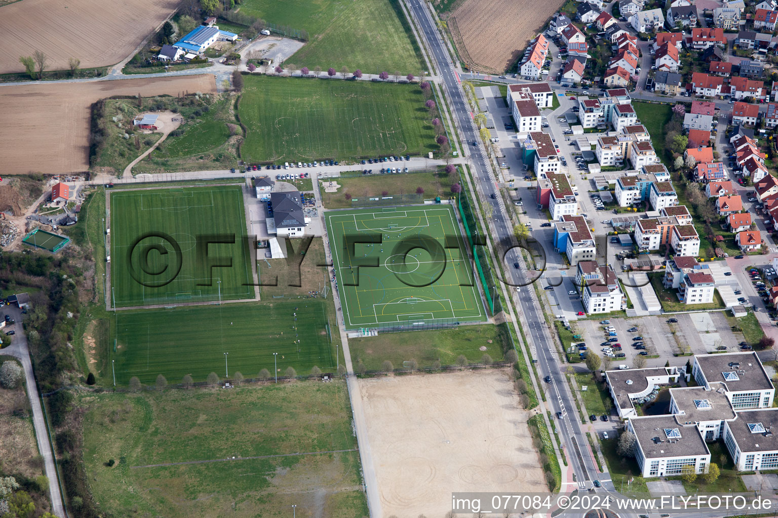 Bensheim dans le département Hesse, Allemagne du point de vue du drone