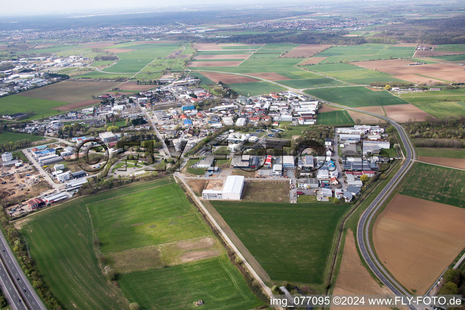 Bensheim dans le département Hesse, Allemagne vue d'en haut