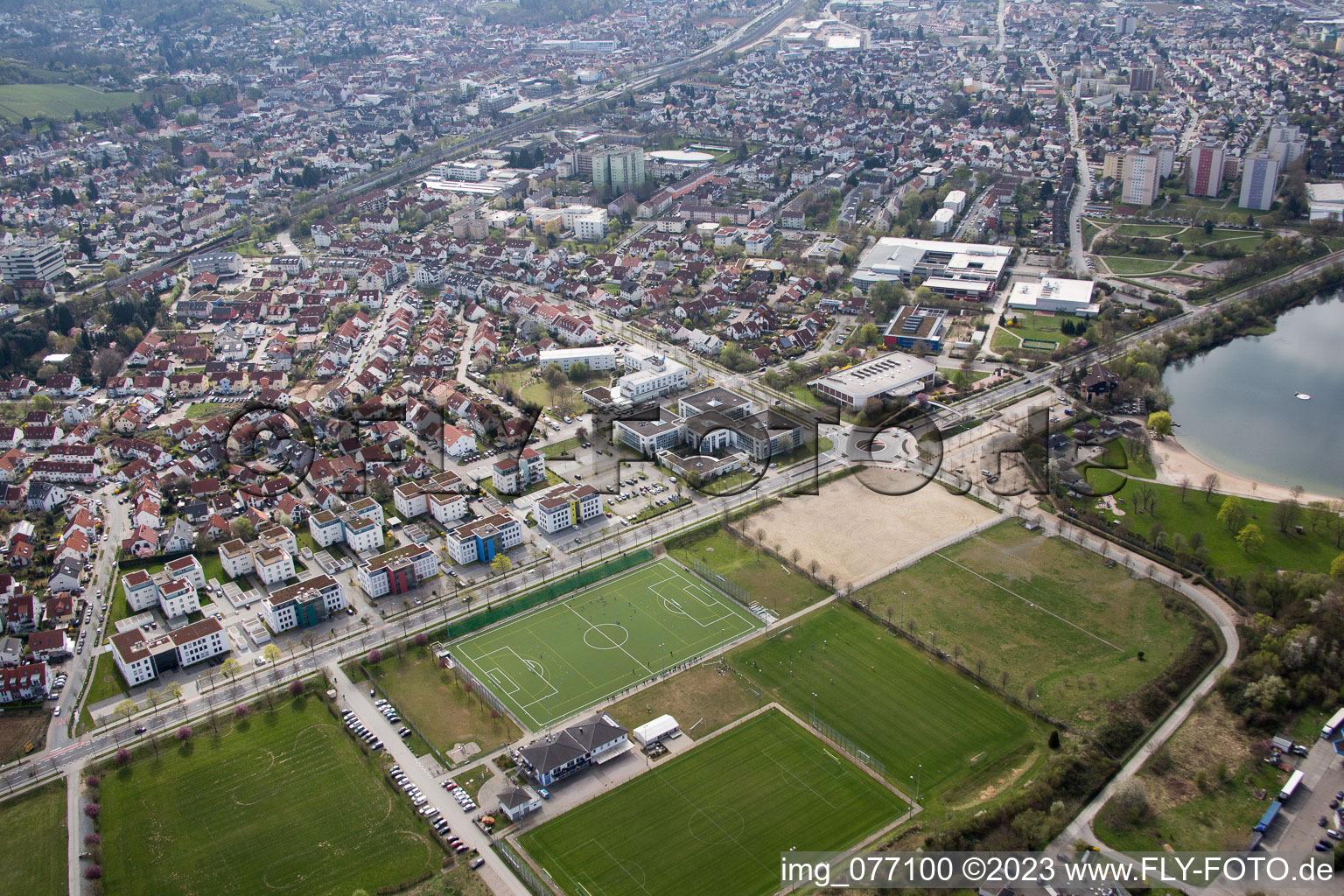 Enregistrement par drone de Bensheim dans le département Hesse, Allemagne