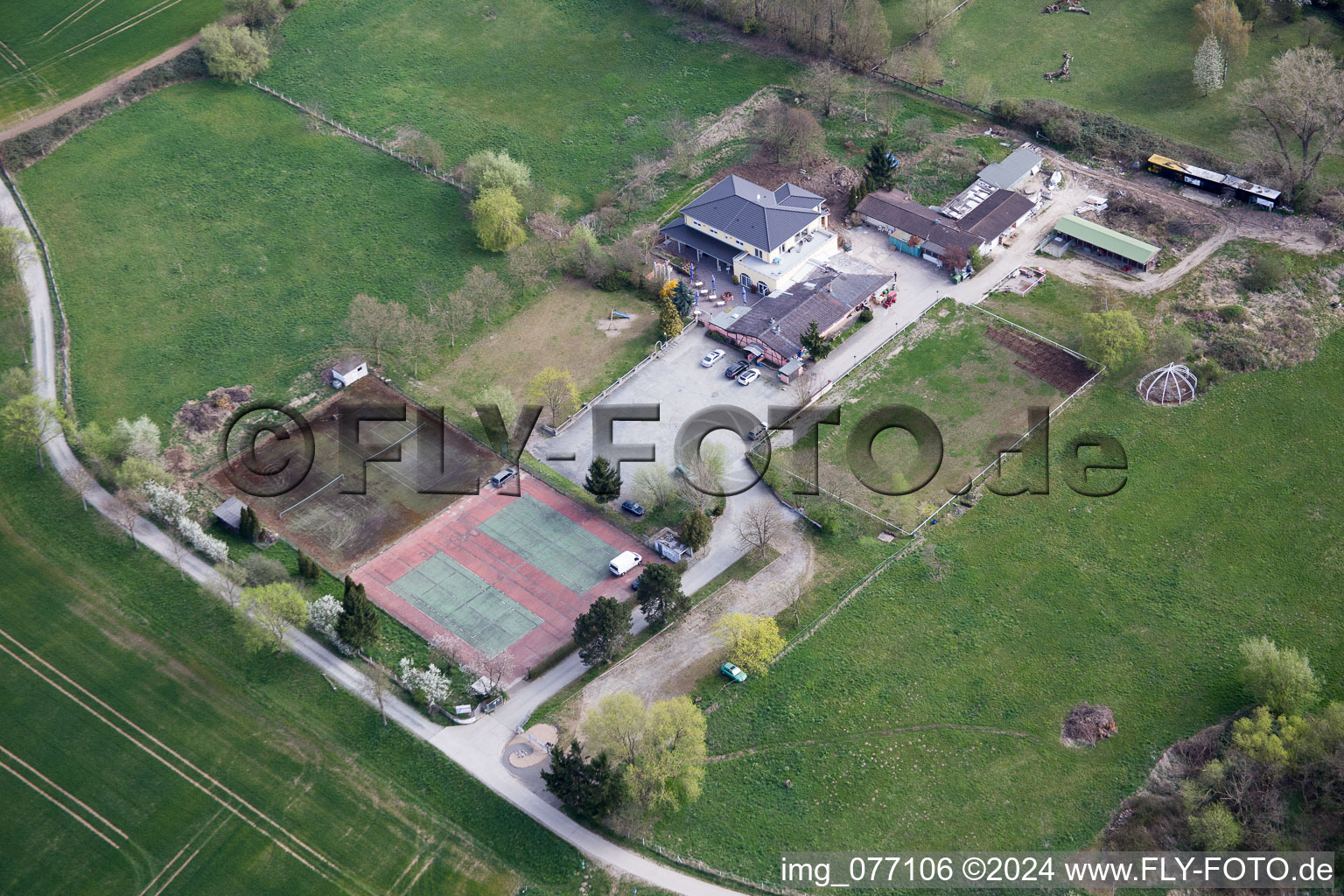 Photographie aérienne de Quartier Auerbach in Bensheim dans le département Hesse, Allemagne