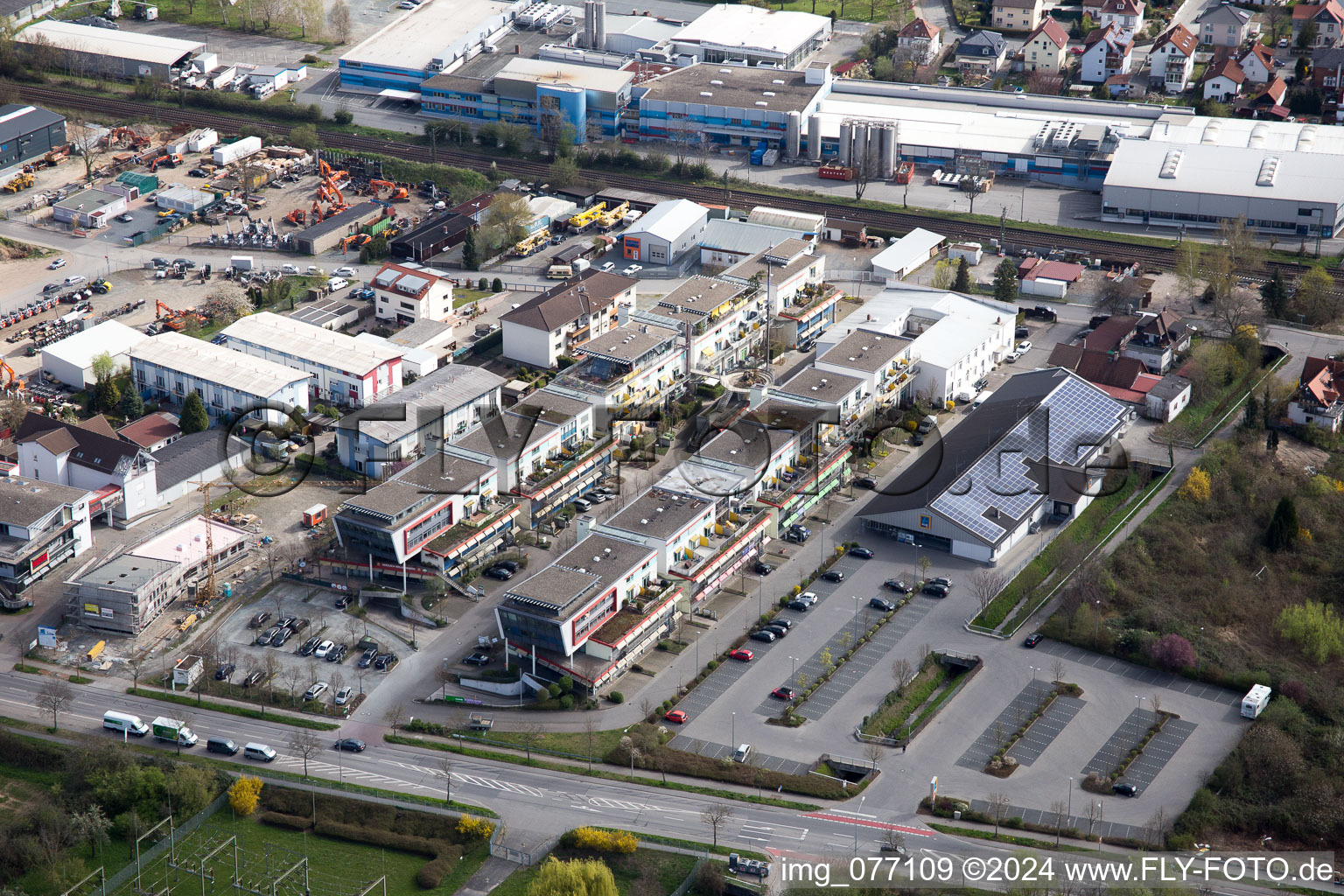 Quartier Auerbach in Bensheim dans le département Hesse, Allemagne d'en haut