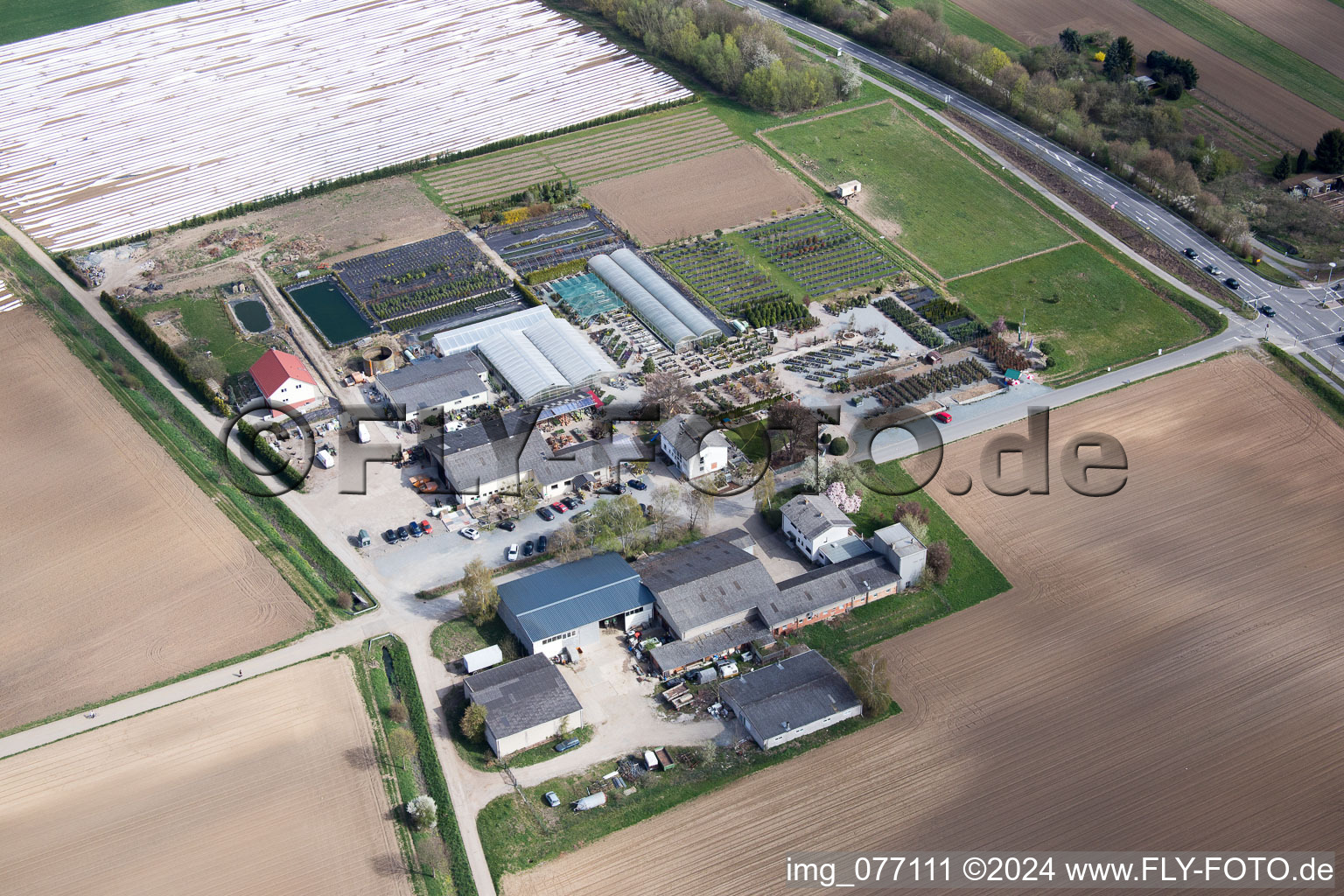 Quartier Auerbach in Bensheim dans le département Hesse, Allemagne vue d'en haut