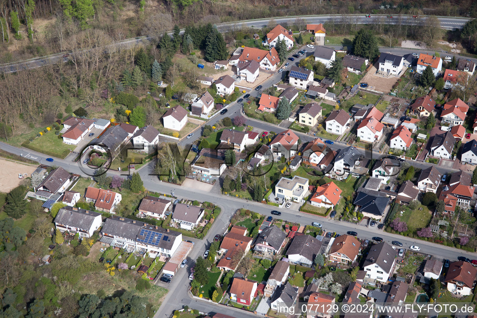 Vue aérienne de Alsbach-Hänlein, zone industrielle de Sandwiese à Alsbach-Hähnlein dans le département Hesse, Allemagne