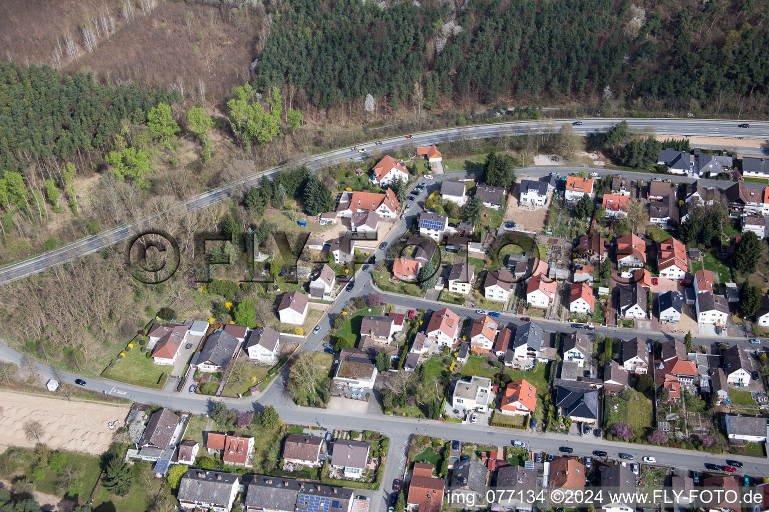 Photographie aérienne de Alsbach-Hänlein, zone industrielle de Sandwiese à Alsbach-Hähnlein dans le département Hesse, Allemagne