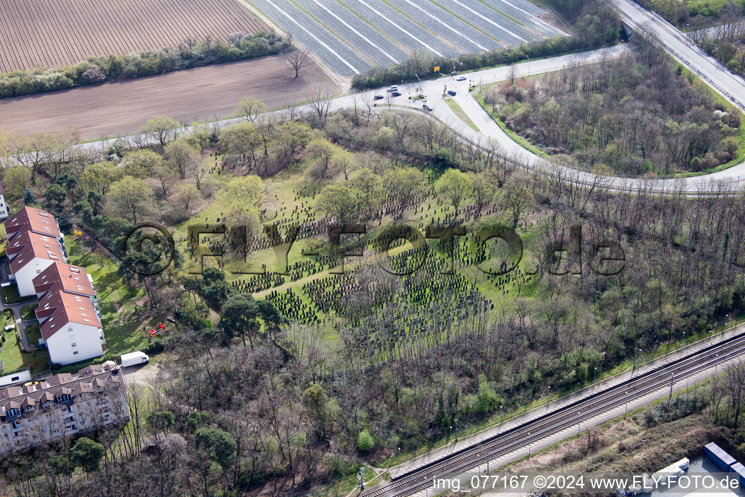 Alsbach-Hänlein, zone industrielle de Sandwiese à Alsbach-Hähnlein dans le département Hesse, Allemagne d'en haut