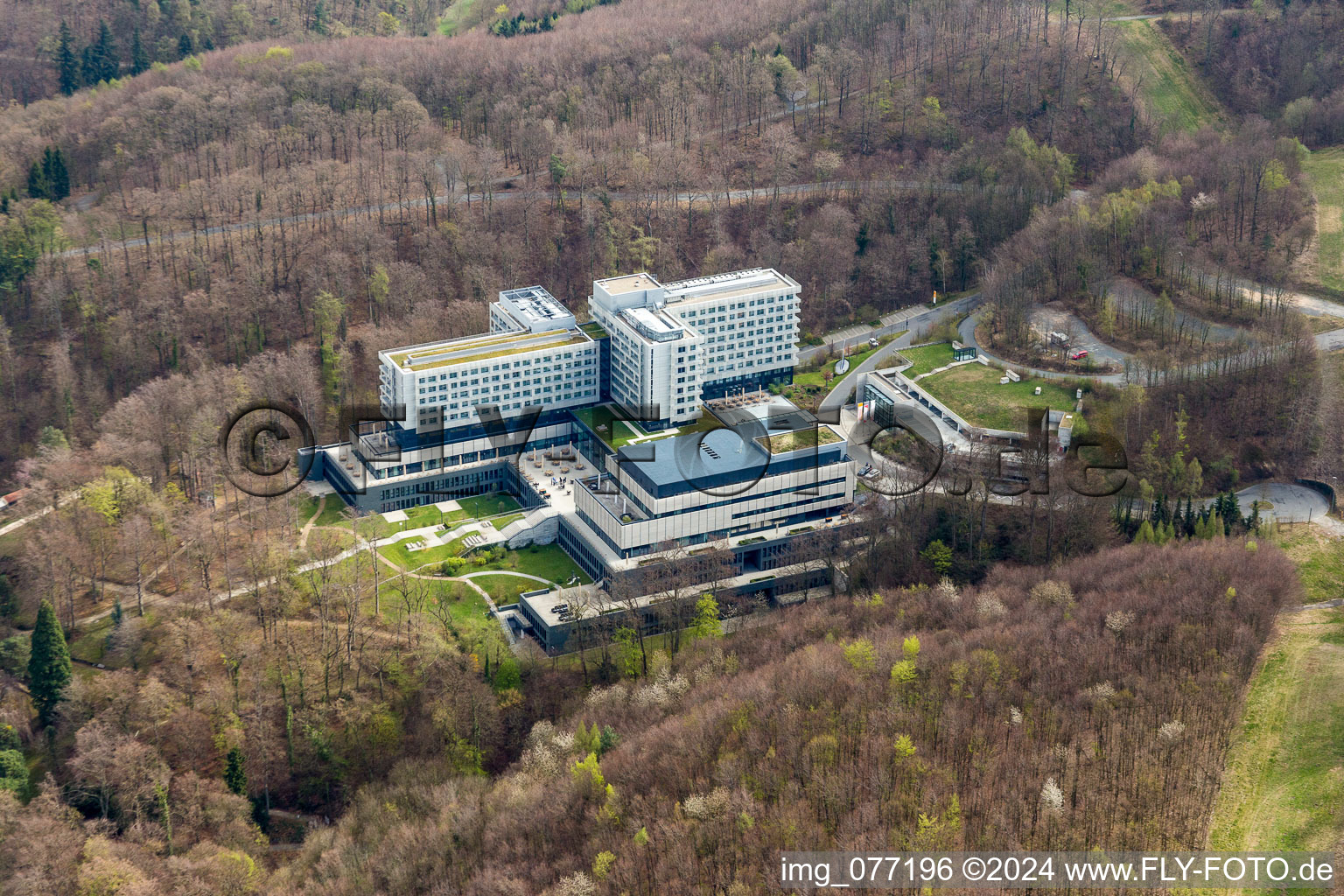 Vue aérienne de Lufthansa Seeheim GmbH à Seeheim-Jugenheim dans le département Hesse, Allemagne