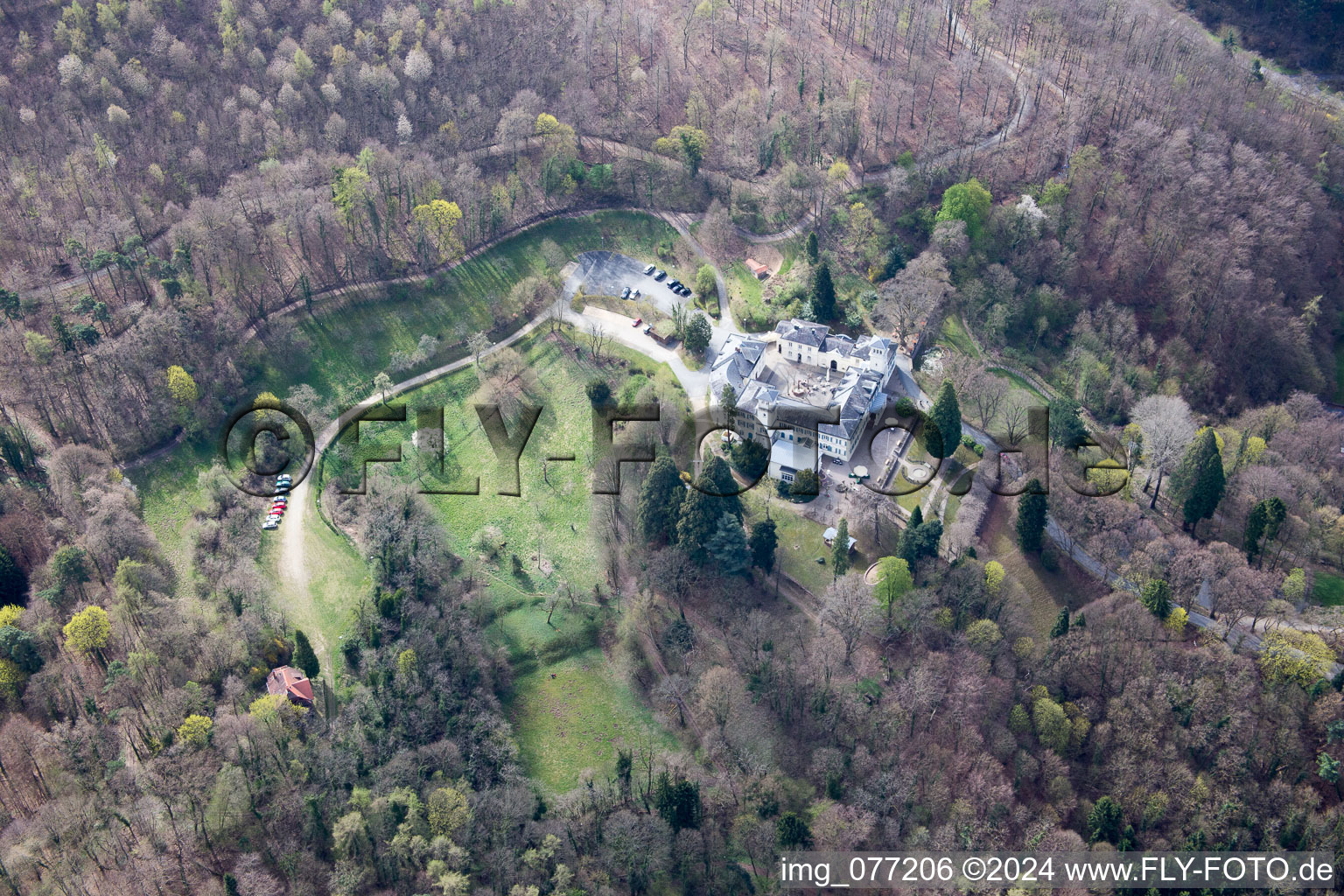 Vue aérienne de Seeheim-Jugenheim dans le département Hesse, Allemagne