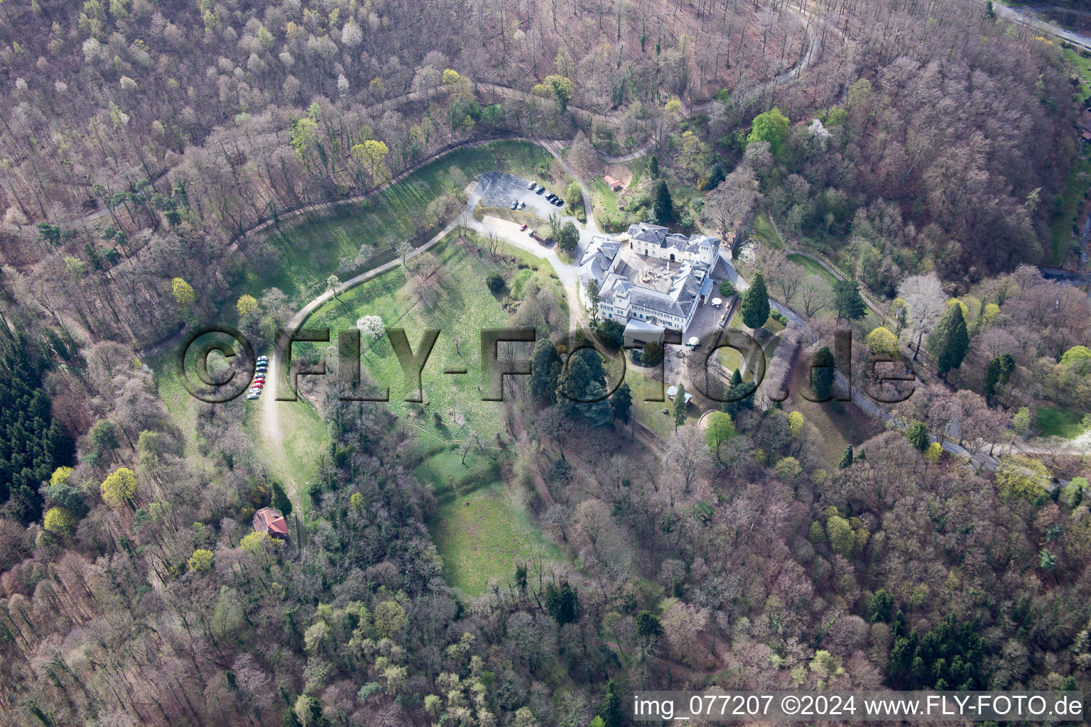 Vue aérienne de Seeheim-Jugenheim dans le département Hesse, Allemagne