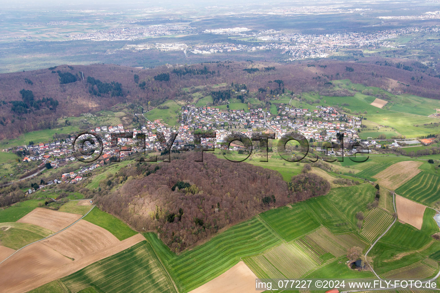 Vue aérienne de Quartier Nieder-Beerbach in Mühltal dans le département Hesse, Allemagne