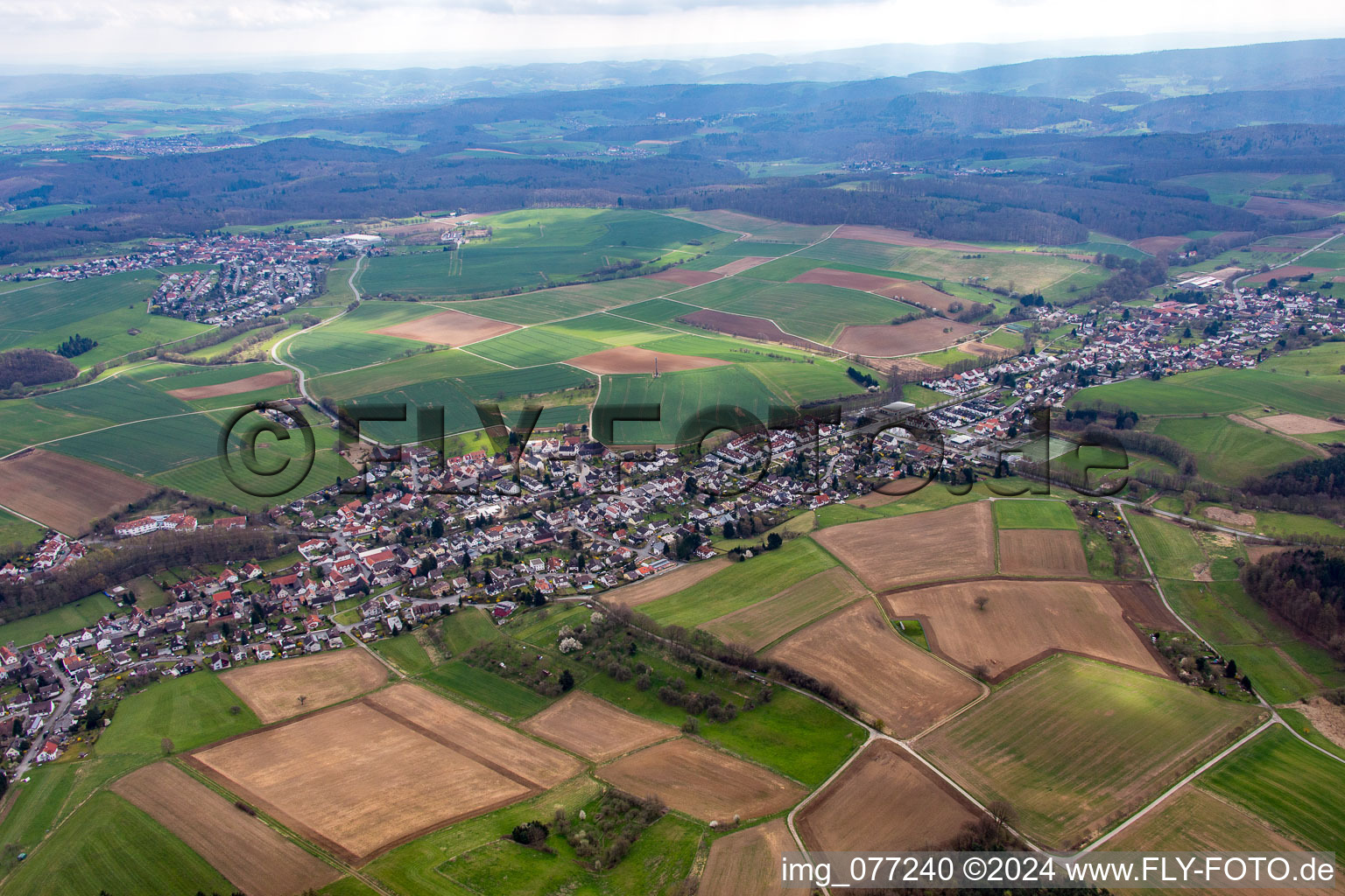 Vue aérienne de Quartier Nieder-Modau in Ober-Ramstadt dans le département Hesse, Allemagne