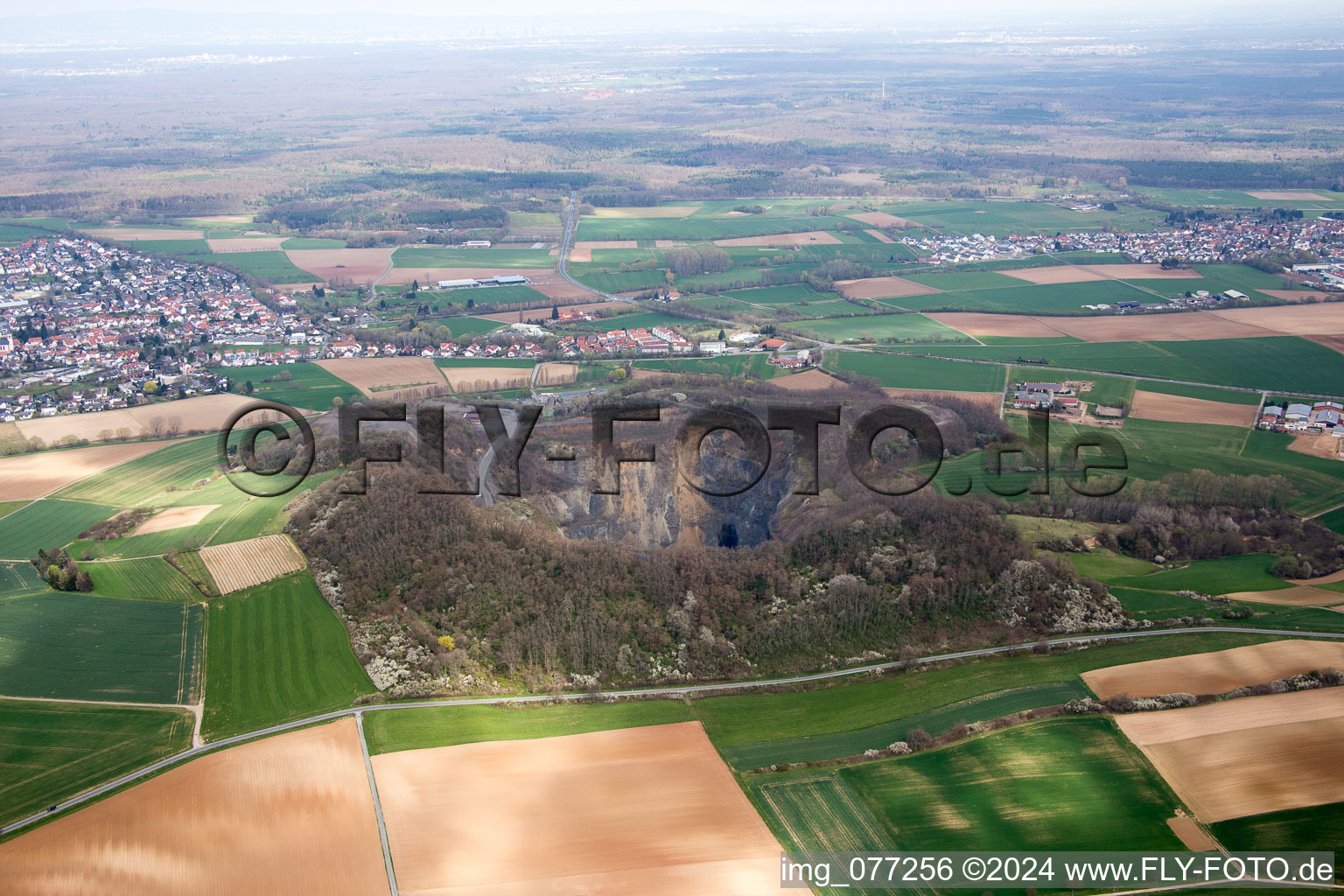 Vue aérienne de Roßdorf dans le département Hesse, Allemagne