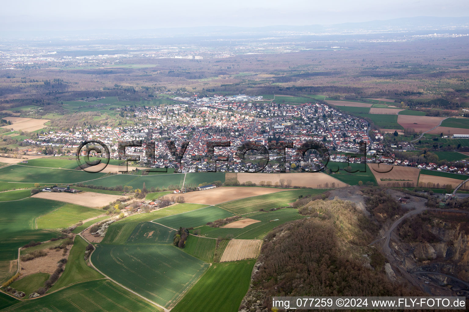 Photographie aérienne de Roßdorf dans le département Hesse, Allemagne