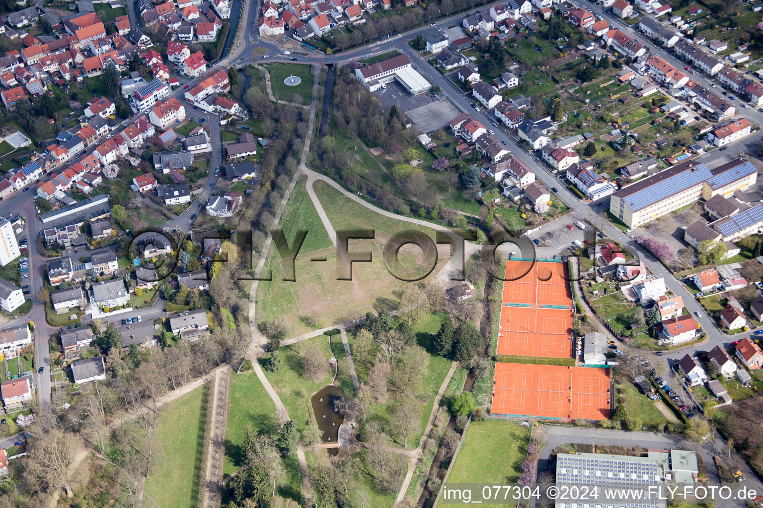 Vue oblique de Dieburg dans le département Hesse, Allemagne