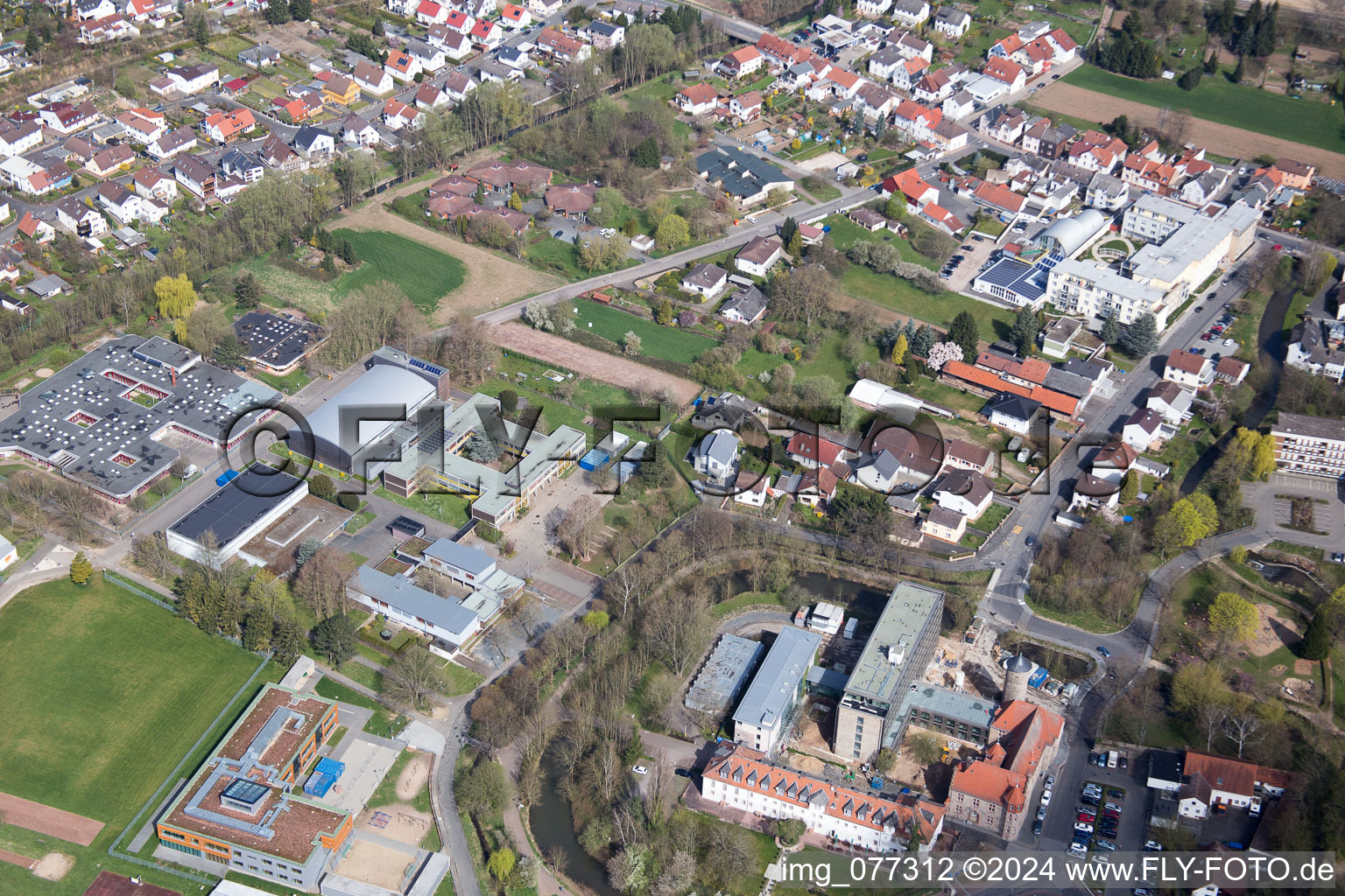 Dieburg dans le département Hesse, Allemagne vue du ciel