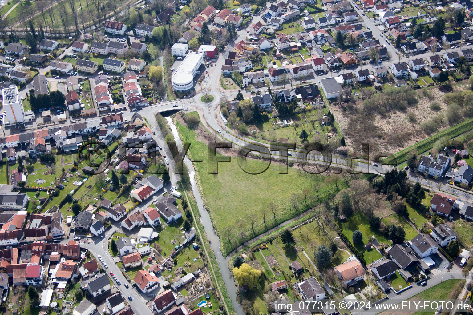 Enregistrement par drone de Dieburg dans le département Hesse, Allemagne