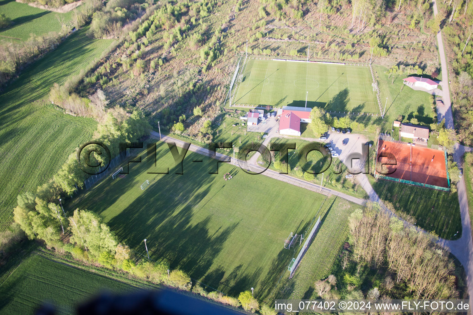 Enregistrement par drone de Steinweiler dans le département Rhénanie-Palatinat, Allemagne