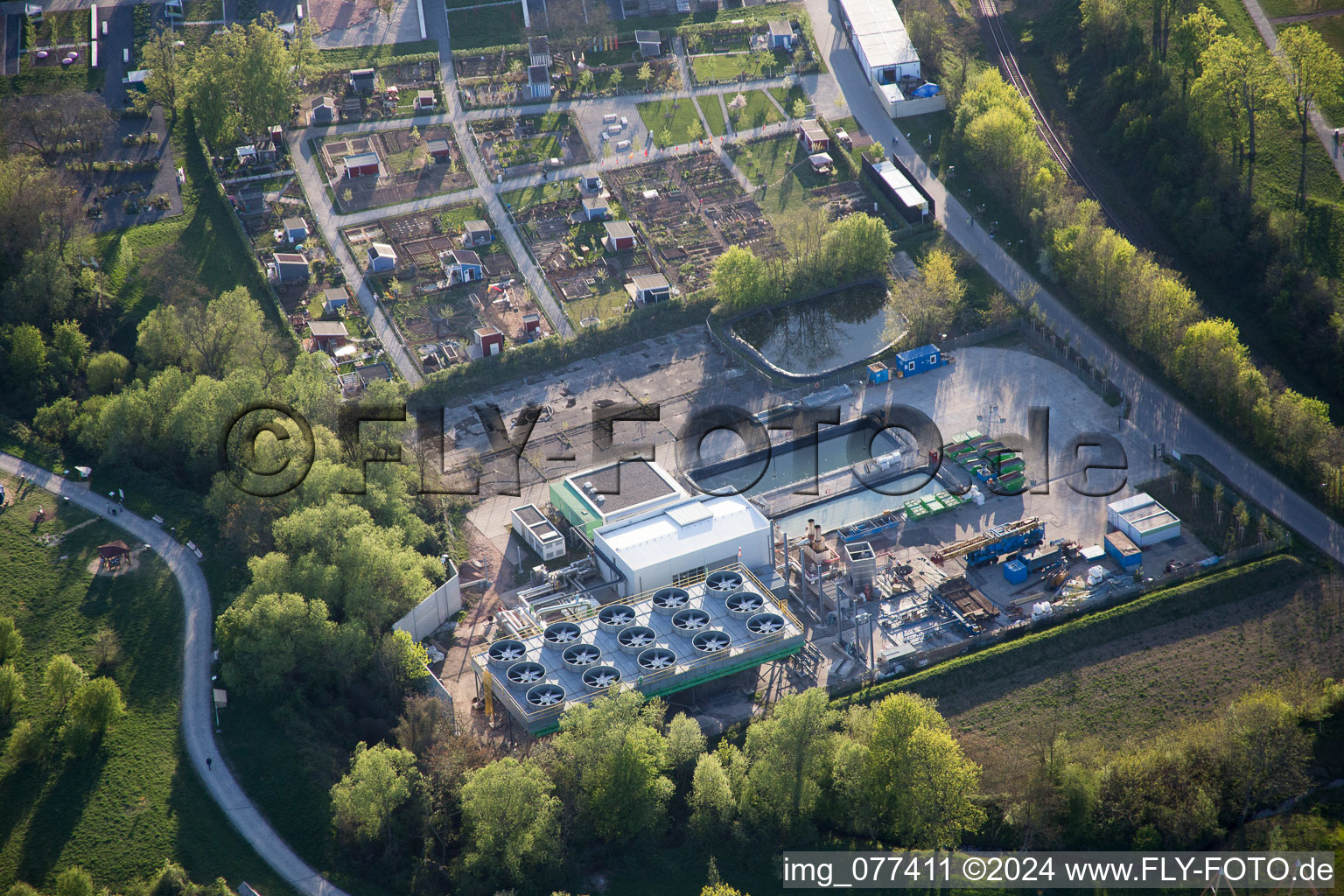 Vue oblique de Terrain du State Garden Show à Landau in der Pfalz dans le département Rhénanie-Palatinat, Allemagne