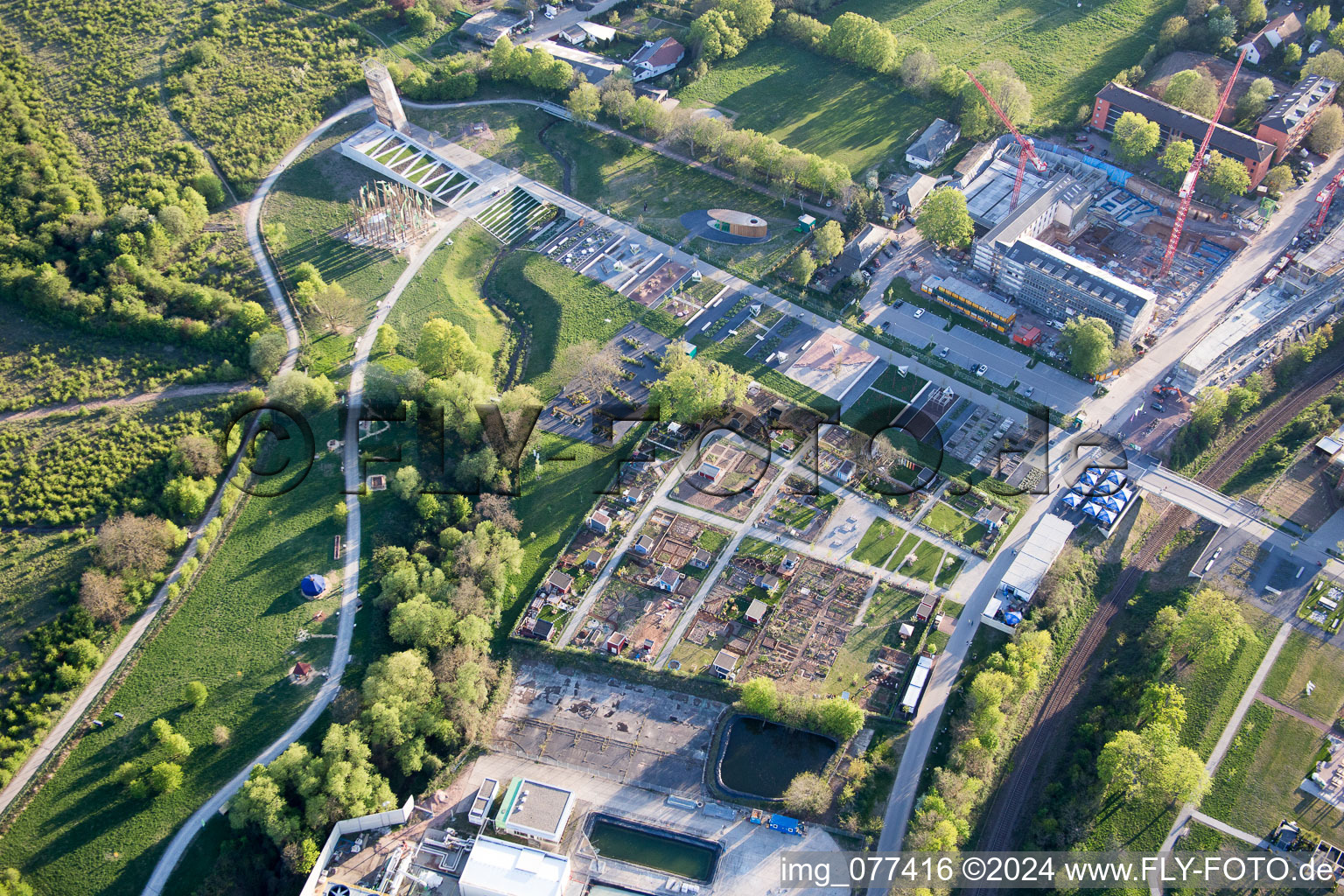 Vue aérienne de Salon national des jardins 2015 à Landau in der Pfalz dans le département Rhénanie-Palatinat, Allemagne