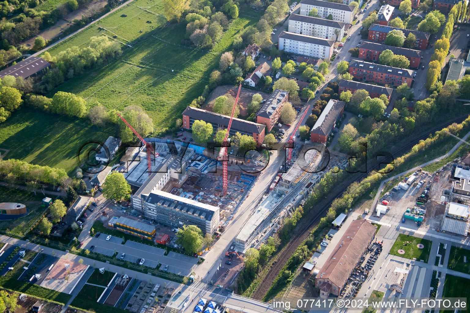 Vue aérienne de Salon national des jardins 2015 à Landau in der Pfalz dans le département Rhénanie-Palatinat, Allemagne