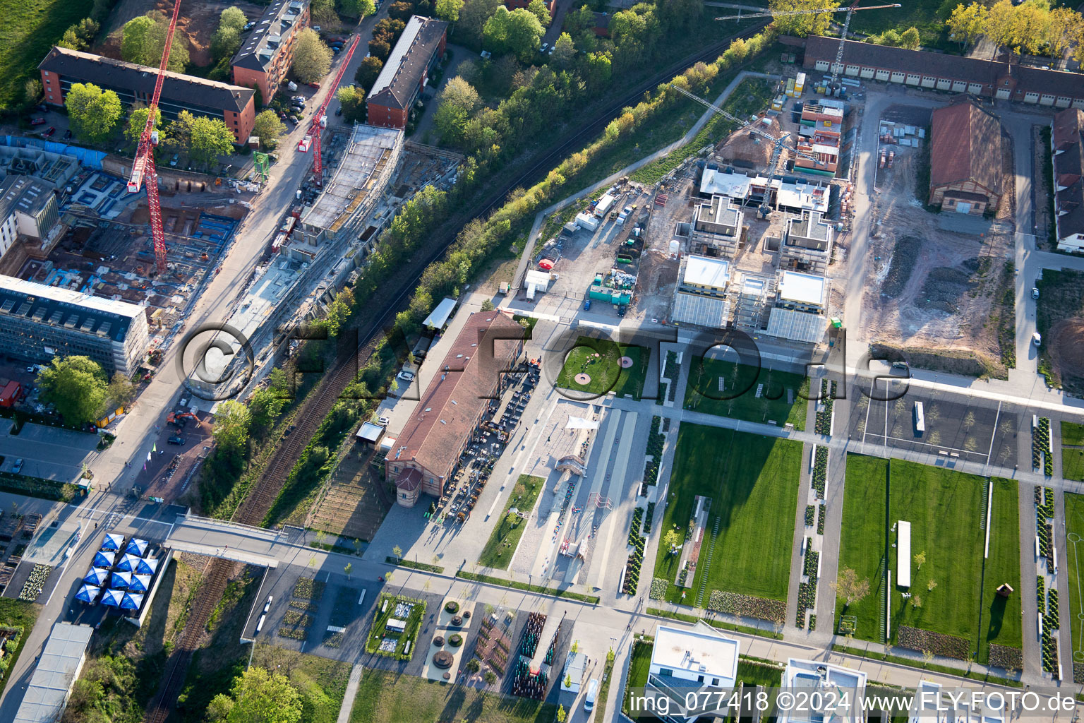 Photographie aérienne de Salon national des jardins 2015 à Landau in der Pfalz dans le département Rhénanie-Palatinat, Allemagne