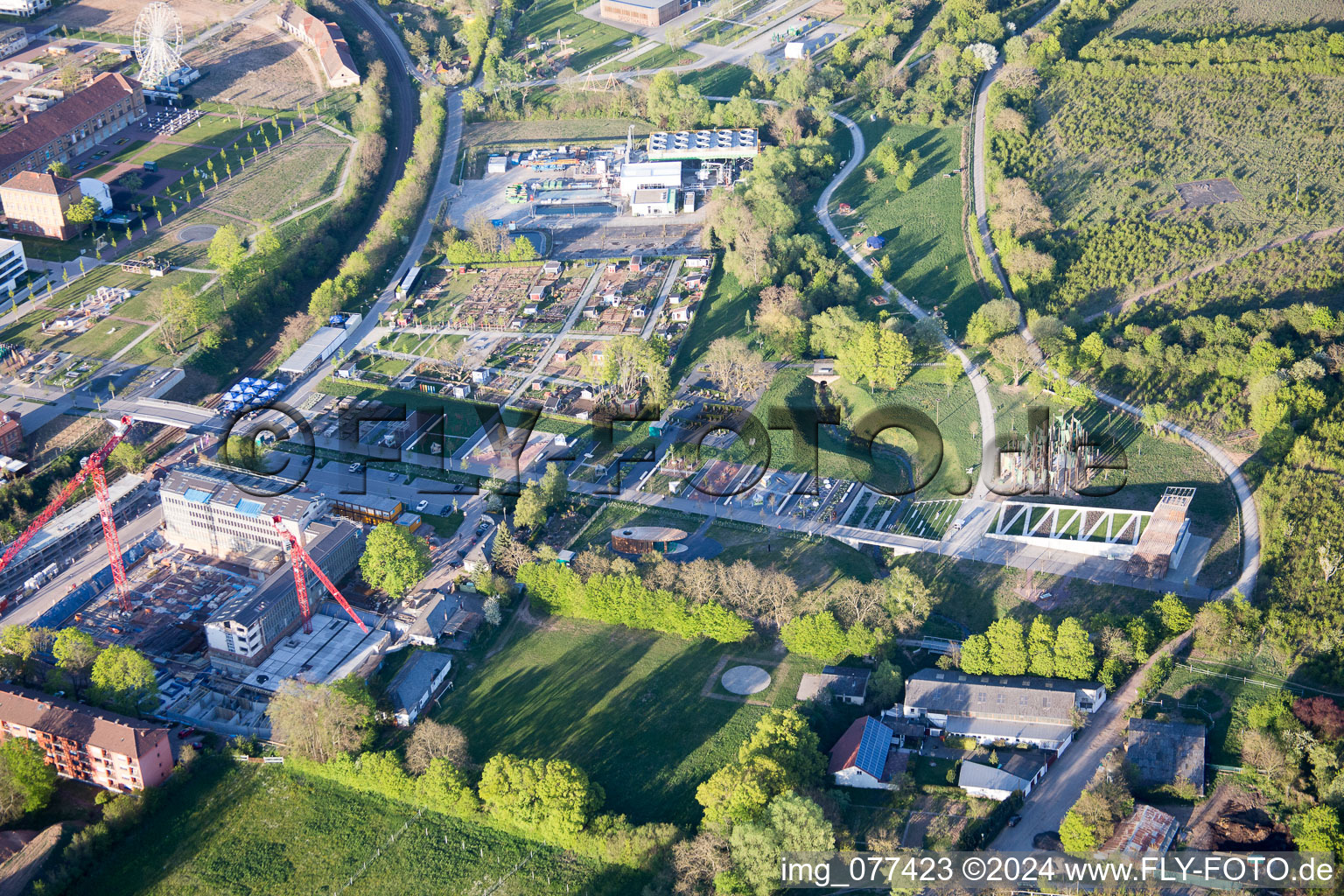 Salon national des jardins 2015 à Landau in der Pfalz dans le département Rhénanie-Palatinat, Allemagne vue d'en haut