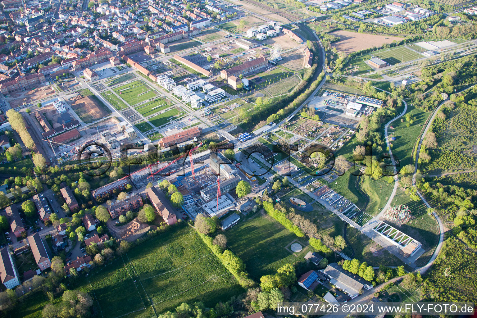 Vue d'oiseau de Salon national des jardins 2015 à Landau in der Pfalz dans le département Rhénanie-Palatinat, Allemagne