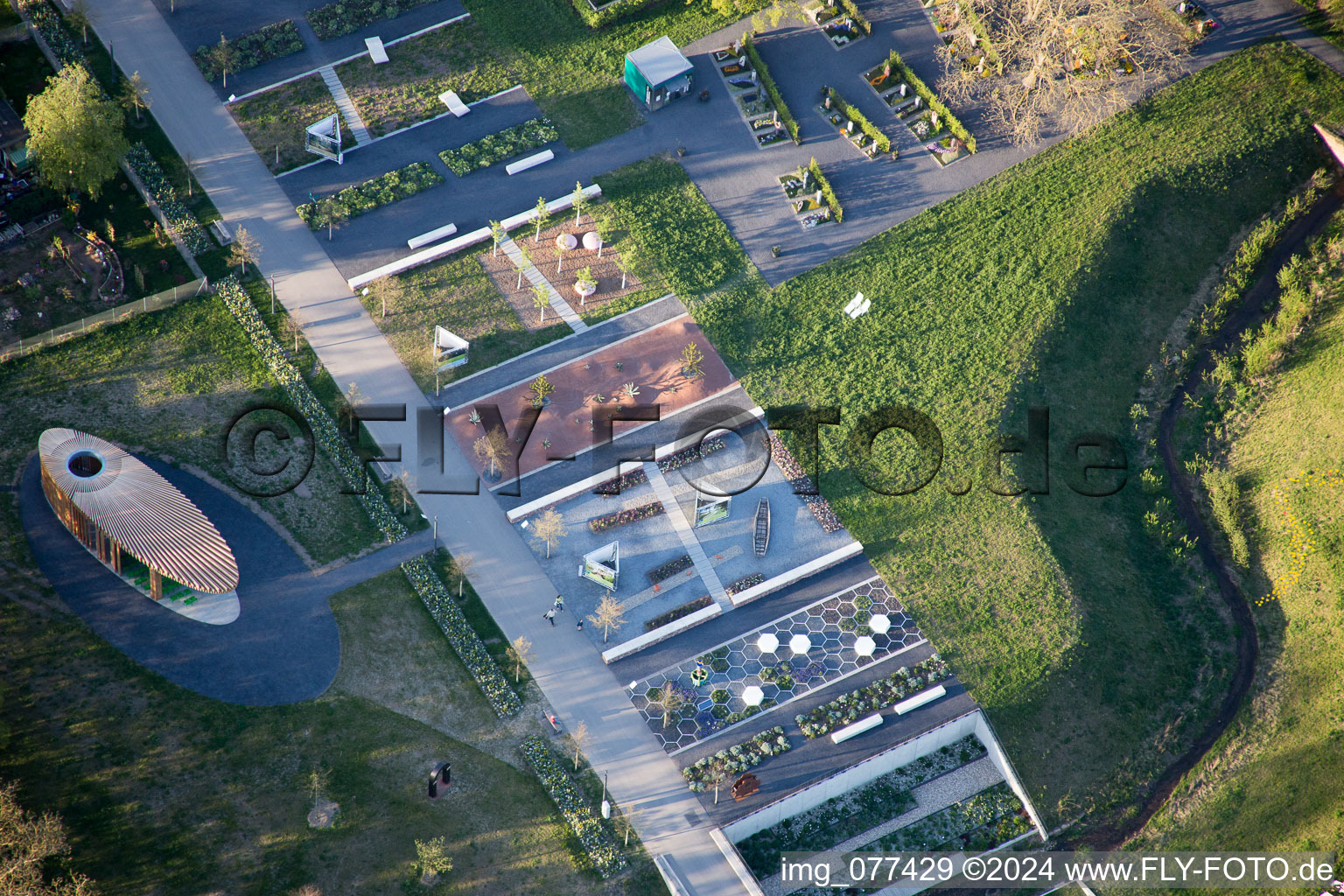 Salon national des jardins 2015 à Landau in der Pfalz dans le département Rhénanie-Palatinat, Allemagne vue du ciel