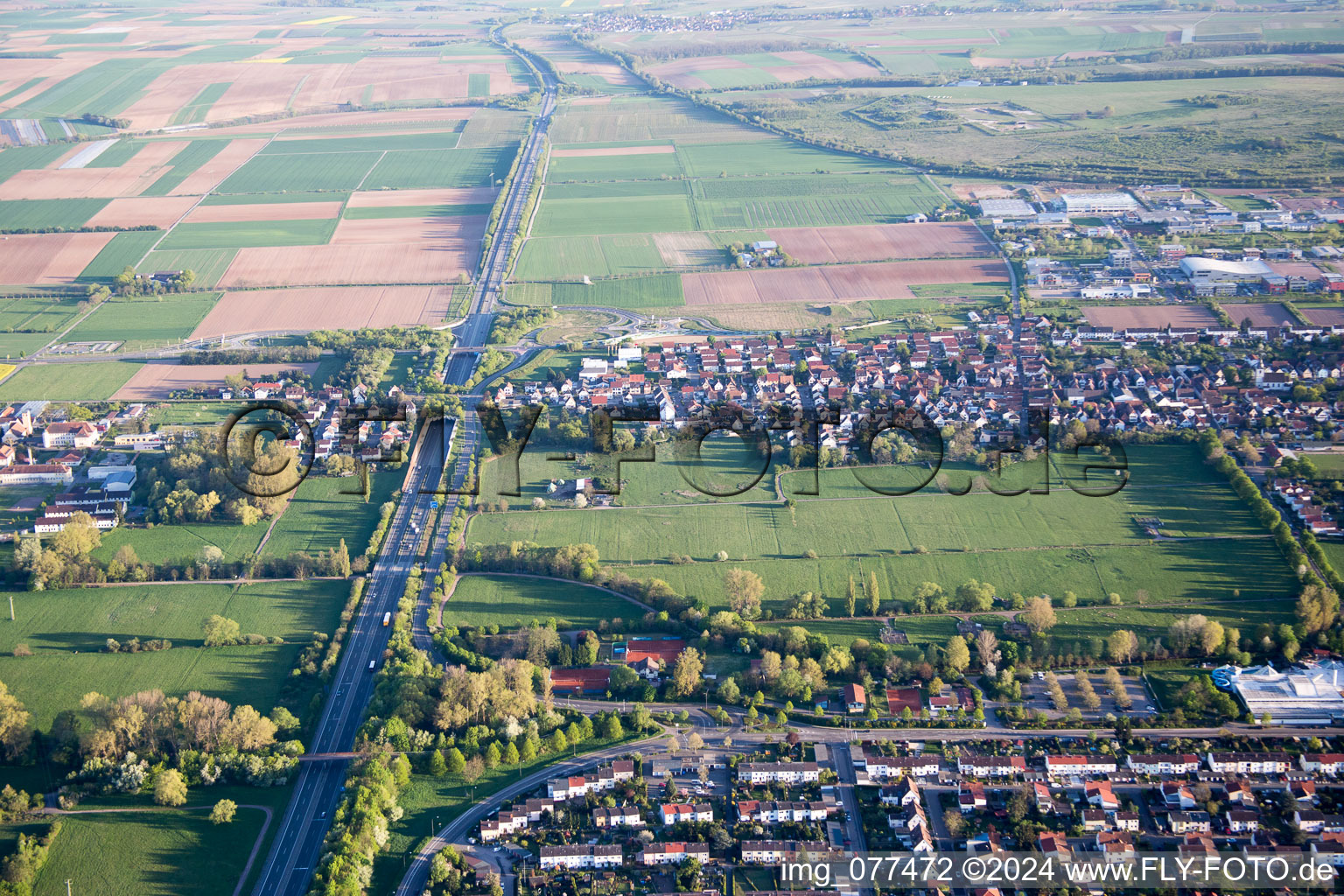 Vue aérienne de Quartier Dammheim in Landau in der Pfalz dans le département Rhénanie-Palatinat, Allemagne