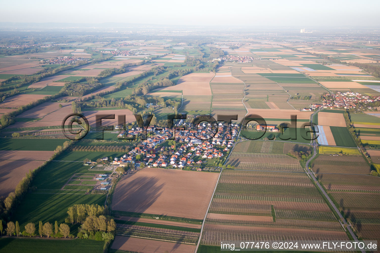 Vue aérienne de Großfischlingen dans le département Rhénanie-Palatinat, Allemagne