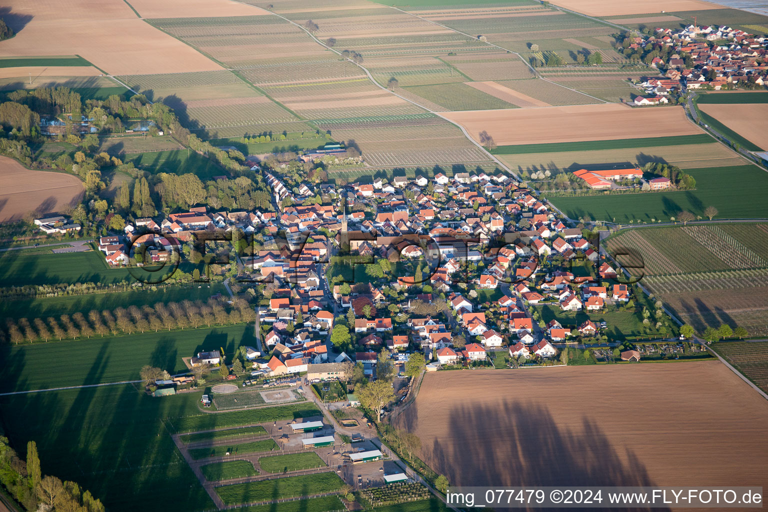 Photographie aérienne de Großfischlingen dans le département Rhénanie-Palatinat, Allemagne