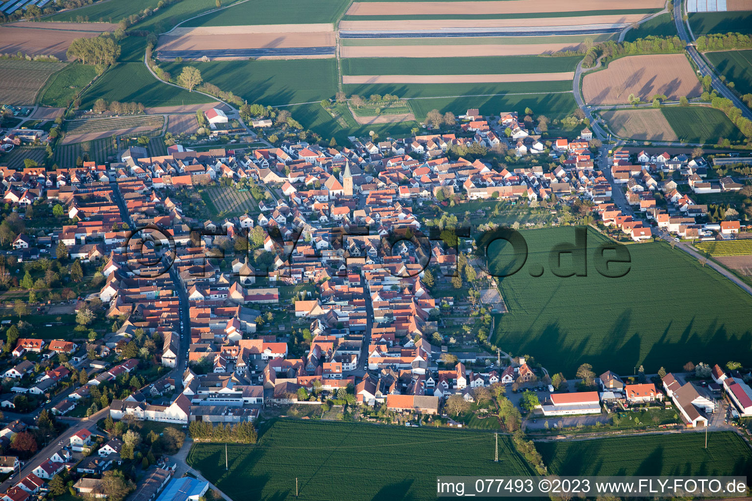 Vue aérienne de Quartier Lachen in Neustadt an der Weinstraße dans le département Rhénanie-Palatinat, Allemagne