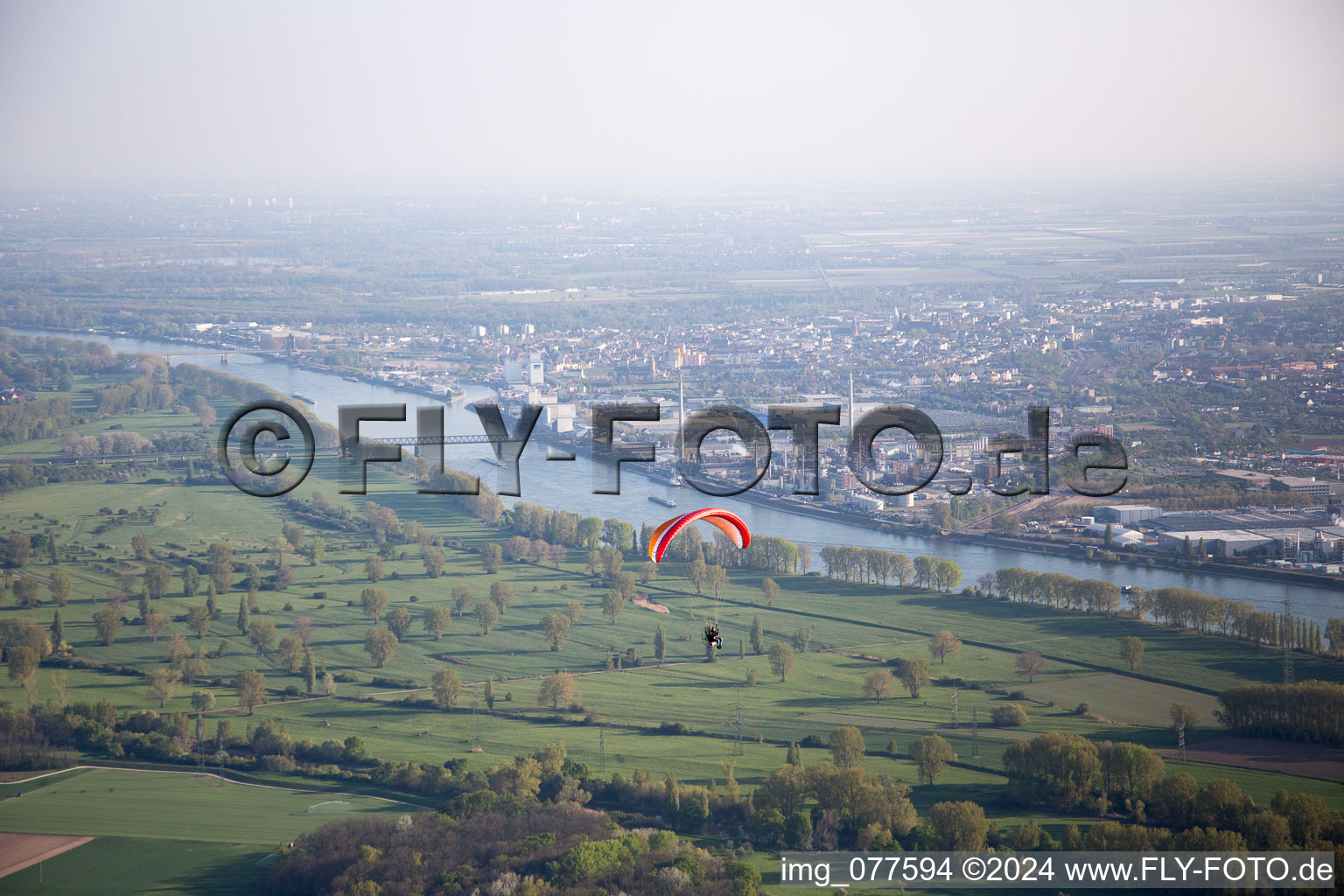 Vue oblique de Worms dans le département Rhénanie-Palatinat, Allemagne