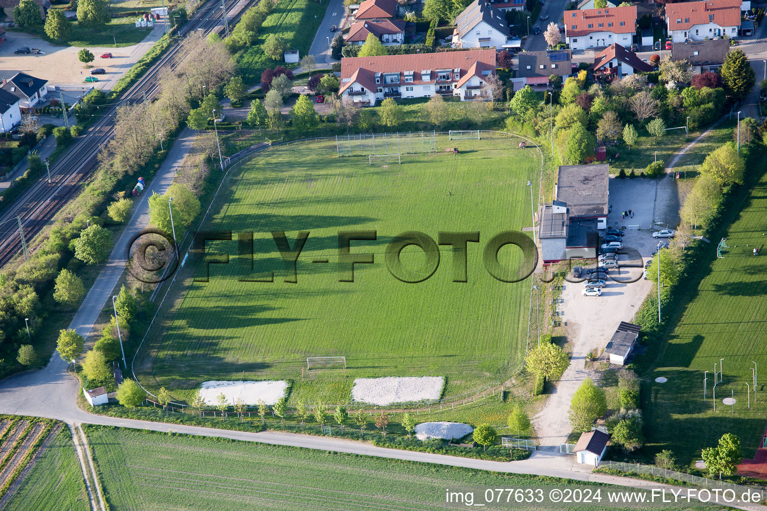 Vue oblique de Alsheim-Gronau dans le département Rhénanie-Palatinat, Allemagne