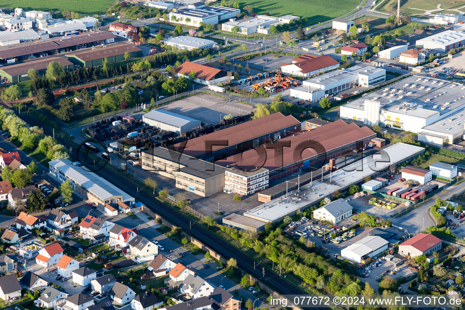 Vue aérienne de Locaux de l'usine Rmig Nold GmbH à Stockstadt am Rhein dans le département Hesse, Allemagne