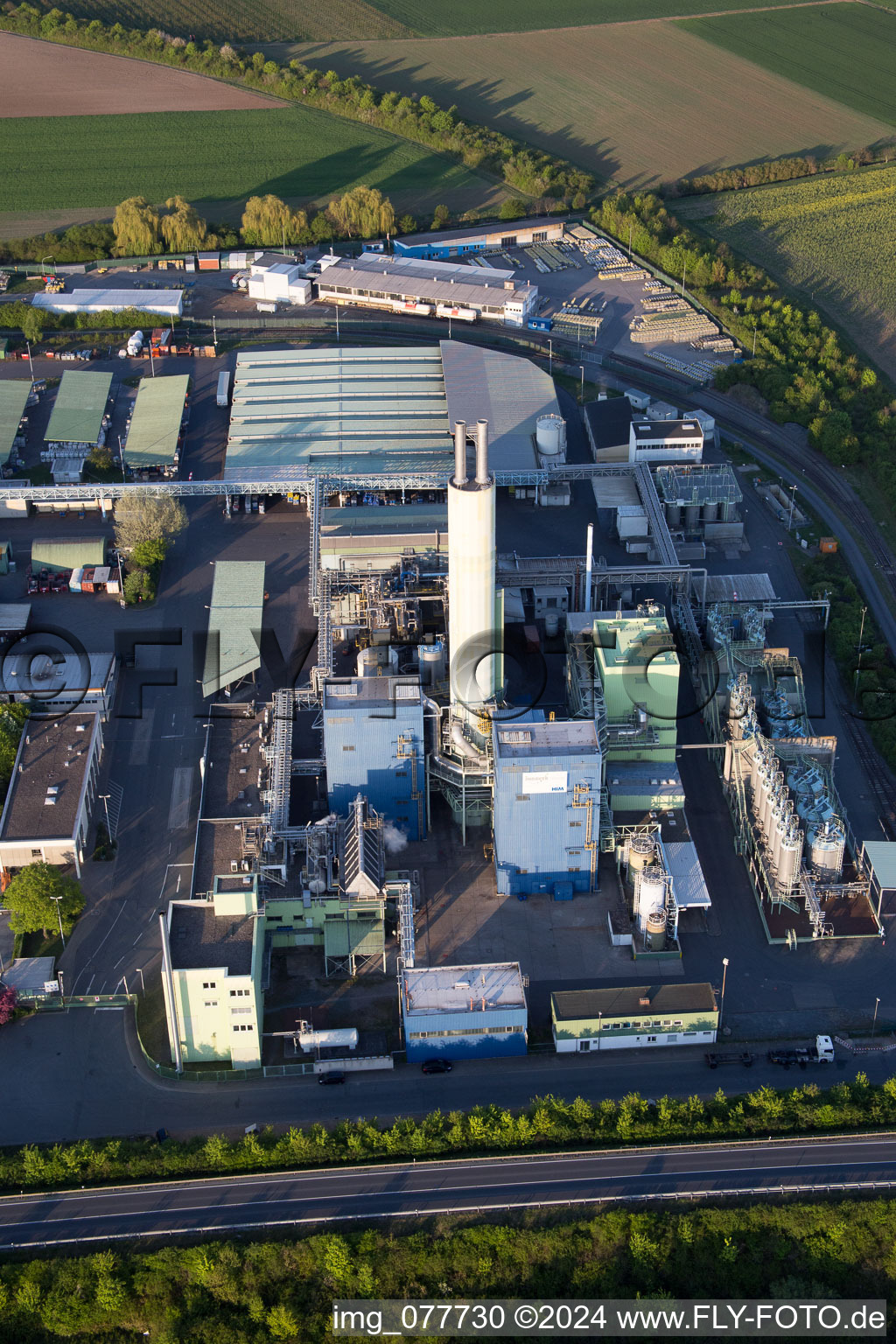 Photographie aérienne de Zone industrielle et commerciale PAS DE LUI à Biebesheim am Rhein dans le département Hesse, Allemagne