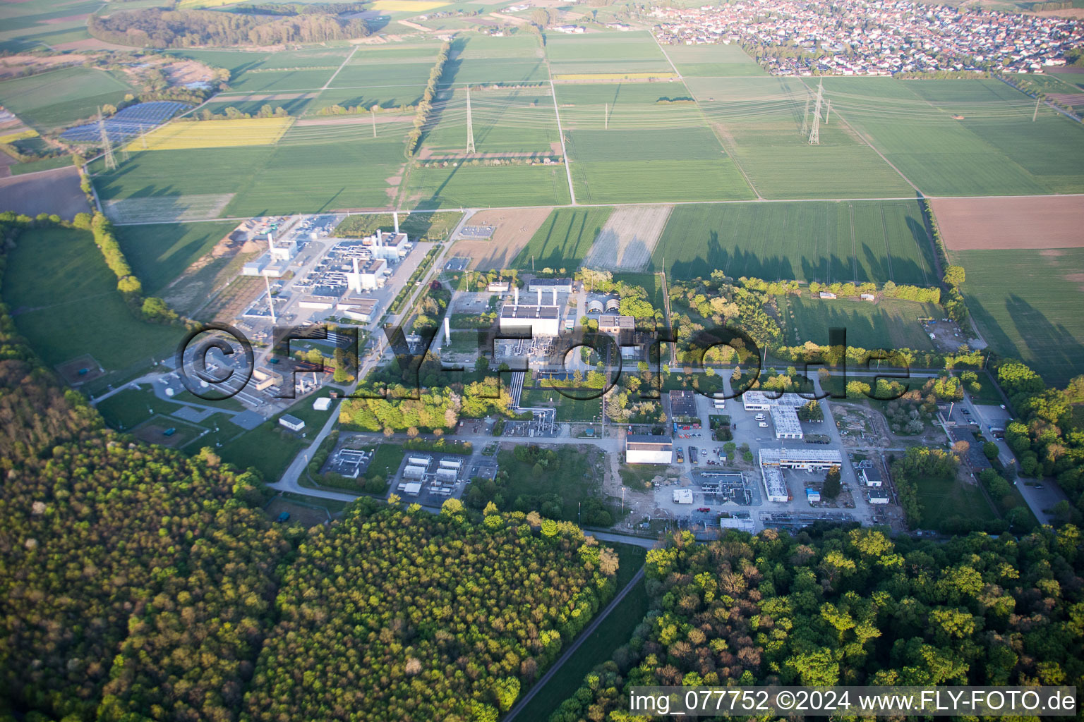 Vue oblique de Réseau ouvert Europe à Alsbach-Hähnlein dans le département Hesse, Allemagne