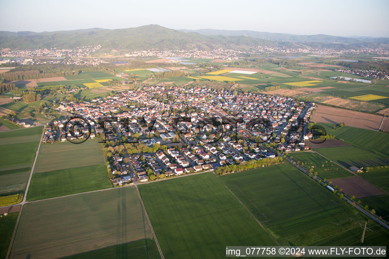 Photographie aérienne de Alsbach-Hähnlein dans le département Hesse, Allemagne