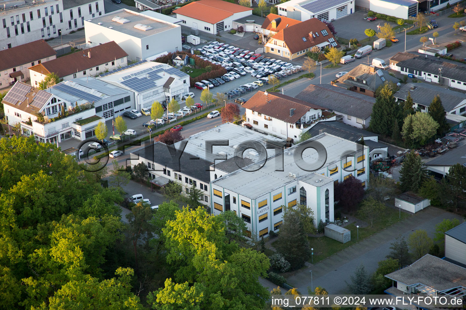 Vue aérienne de Alsbach-Hähnlein dans le département Hesse, Allemagne