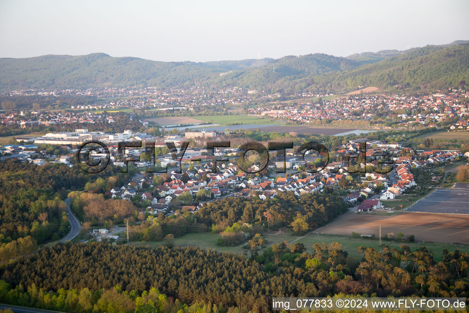 Alsbach-Hähnlein dans le département Hesse, Allemagne vue du ciel