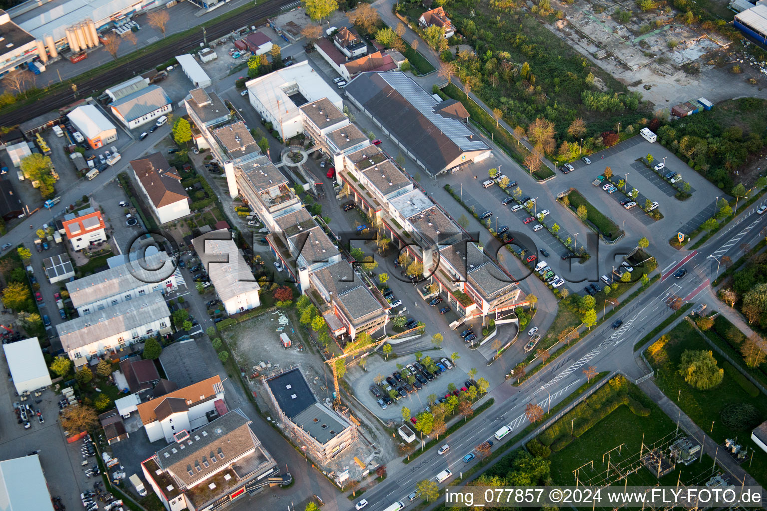 Quartier Auerbach in Bensheim dans le département Hesse, Allemagne du point de vue du drone