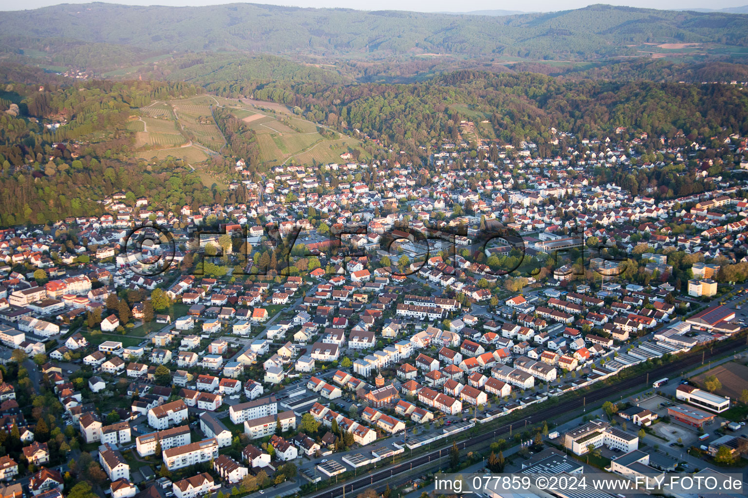 Quartier Auerbach in Bensheim dans le département Hesse, Allemagne d'un drone