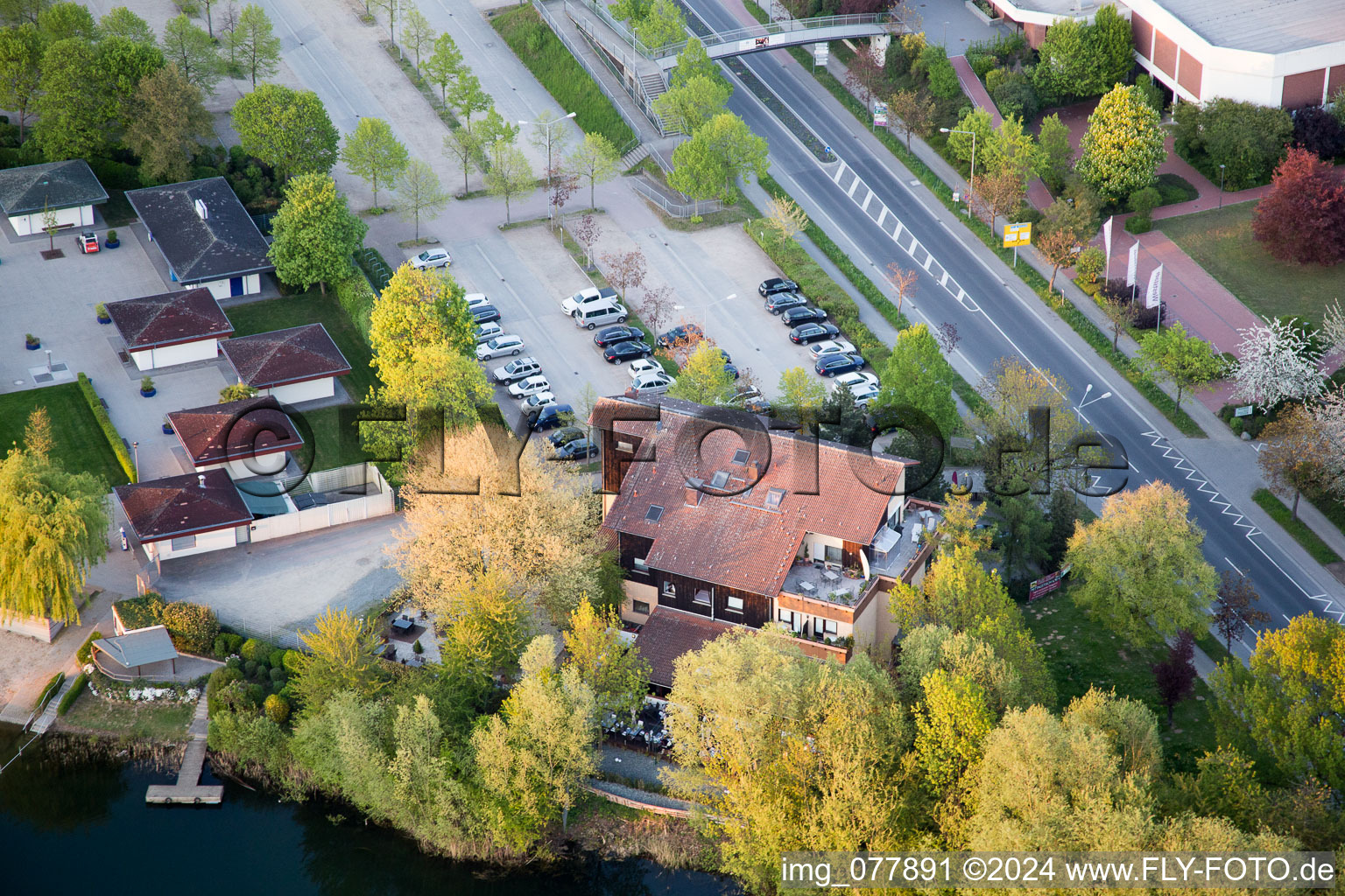 Vue d'oiseau de Bensheim dans le département Hesse, Allemagne