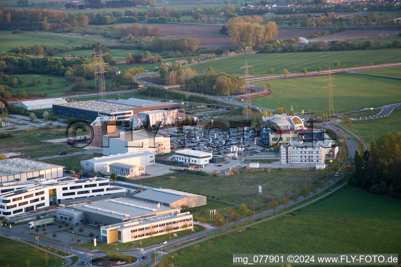 Vue aérienne de Bensheim dans le département Hesse, Allemagne