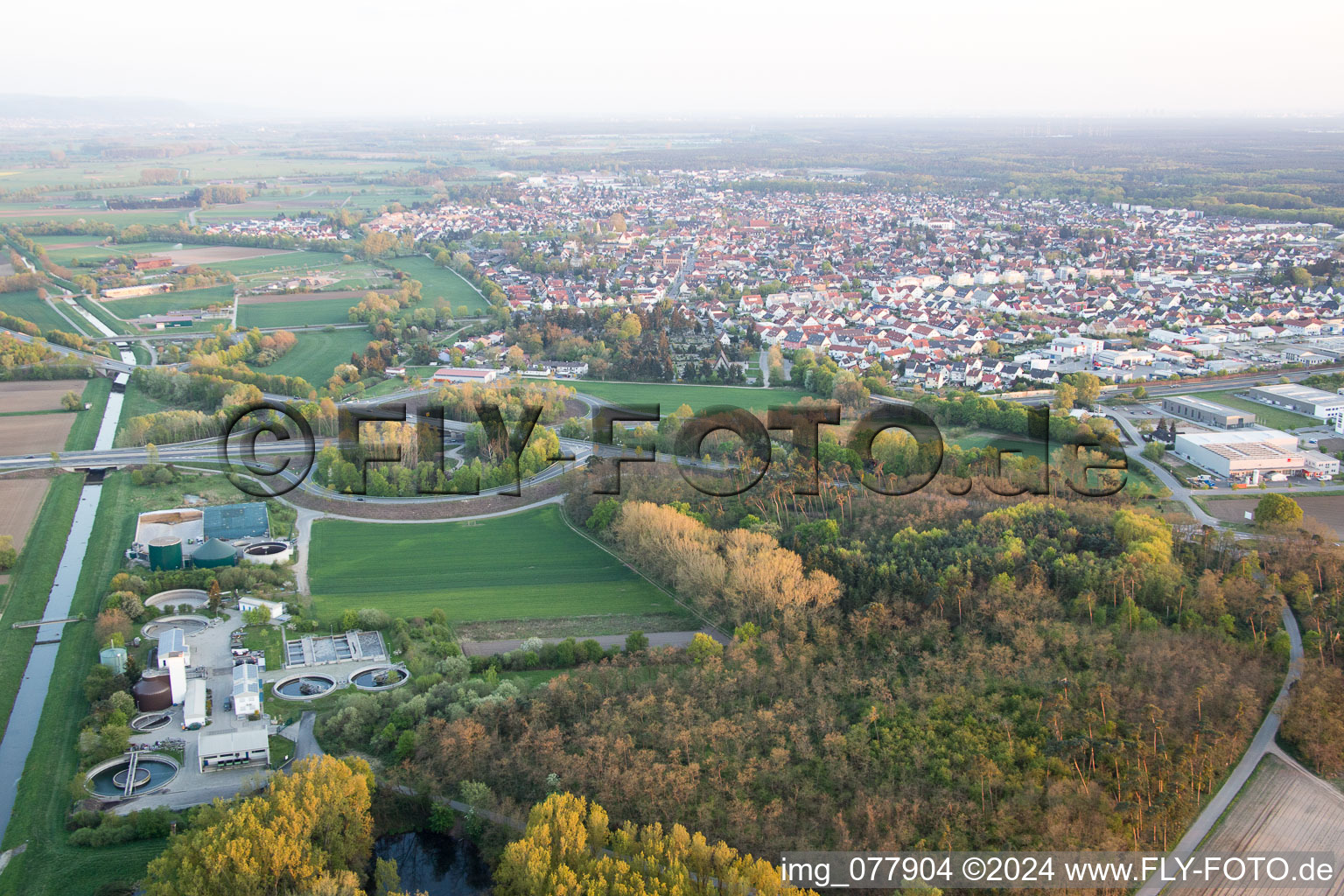 Vue aérienne de Lorsch dans le département Hesse, Allemagne