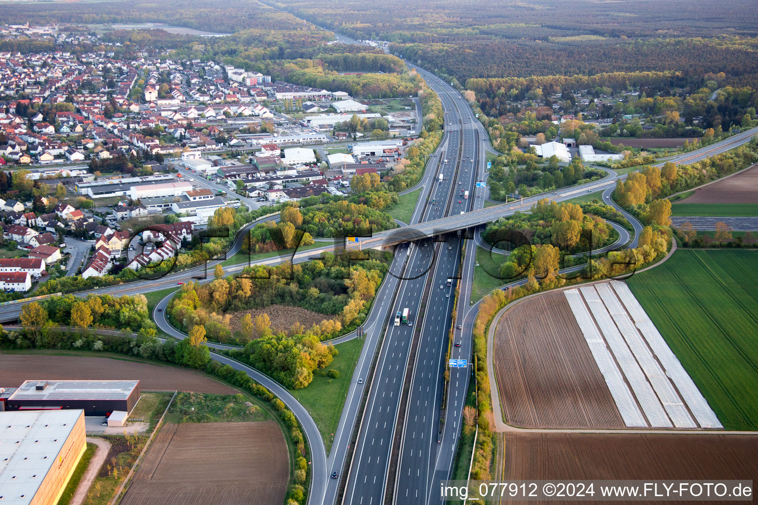 Vue oblique de Lorsch dans le département Hesse, Allemagne